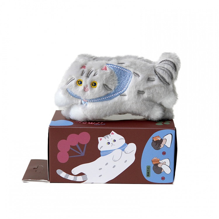 Grey/Brown Cute Cat-shaped Claw Clip