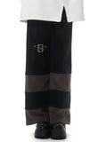 Pants Raccoon-Inspired Striped Black Gray