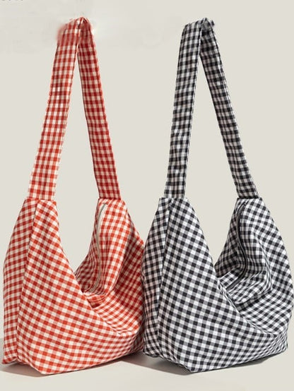 2 Bag Crossbody Canvas Plaid Colors