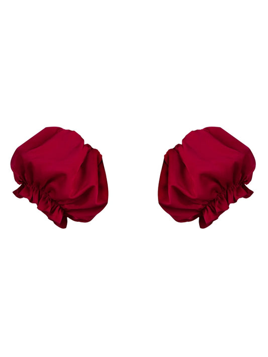 Red Puff Sleeves / Black