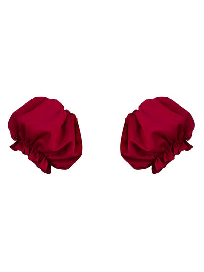 Puff Sleeves in Black and Red - With PUJI
