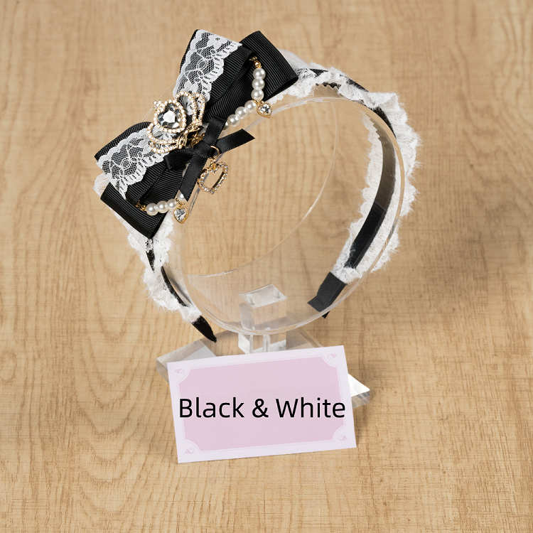 Crown Plush with Decoration Landmine-Style Rhinestone 4 KC and Bow Colors 3D Bead Chain