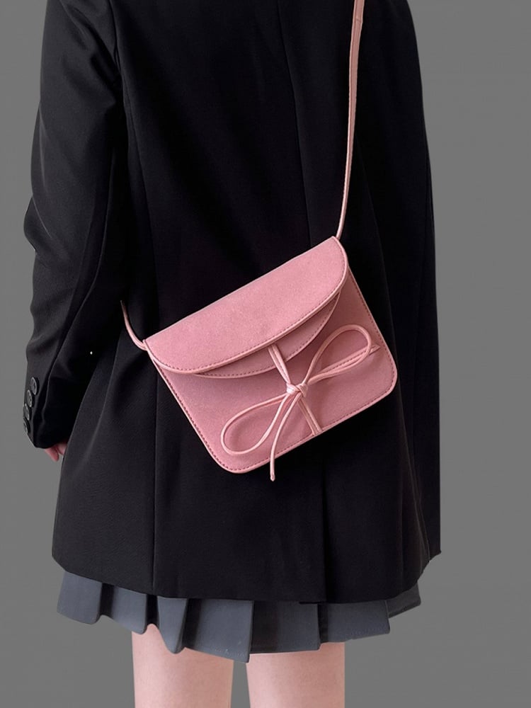 Bow Pouch Phone Kawaii Pink - Style Crossbody