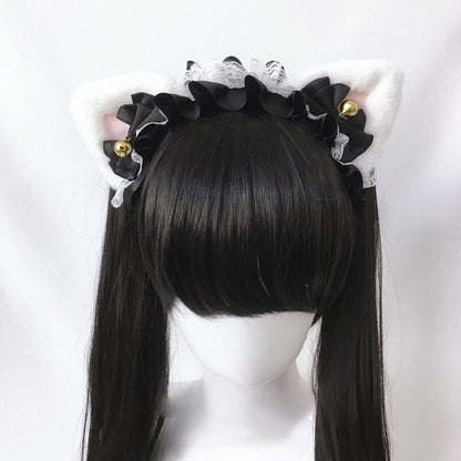 Cat Decorated Bell KC Lace Trim Ear Options 6