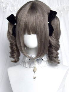 Grey Curly Roman Clips Ponytails Claw