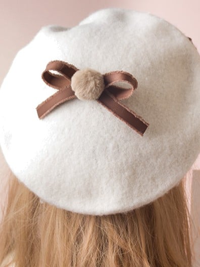 Sweet 7 Bowknot Color Beret Lolita Options