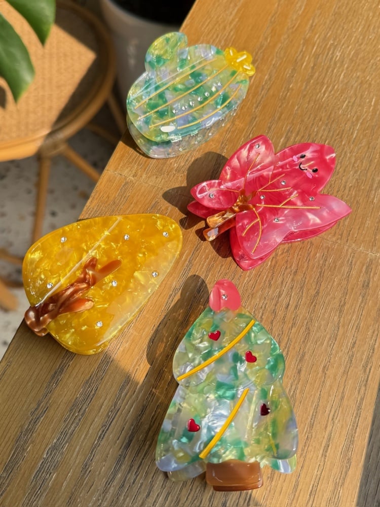 Y2K Blätter Design Krallenklammer