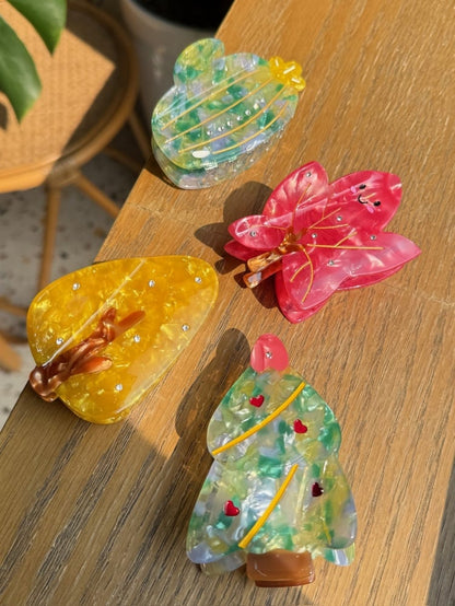 Y2K Blätter Design Krallenklammer