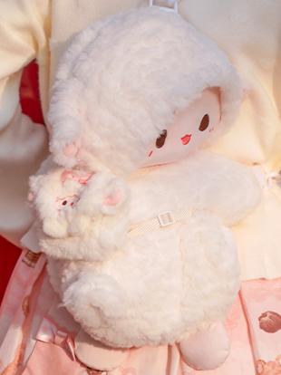 Plushie Purse Cute Chain Key White Coin Lamb-shaped