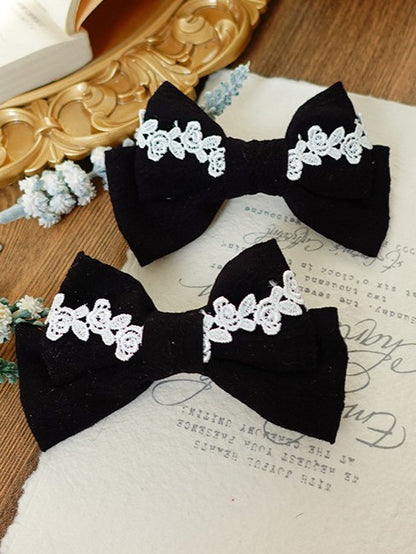 Bowknot Hairclip Sweet Lace 7 Lolita Color Options
