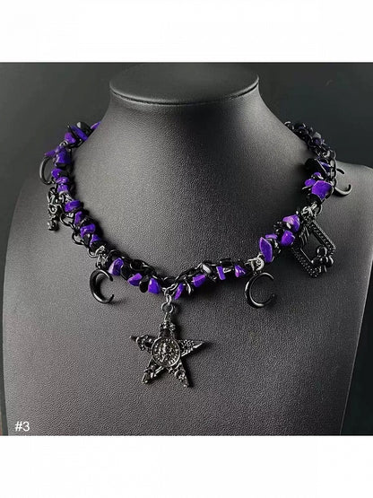 Punk Star Pendant Chain Necklace - Kiwi Store