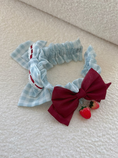 ピンク / レッド / ブラック / ブルー / パープル ストロベリー リボン KC