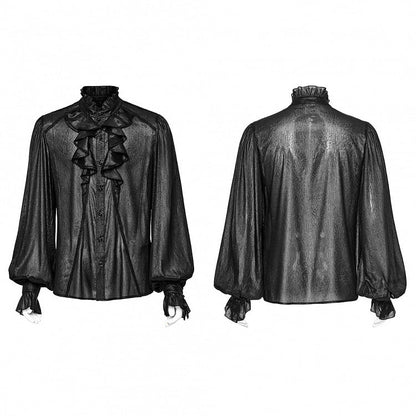 Goth Black Shirt Men's Gentleman