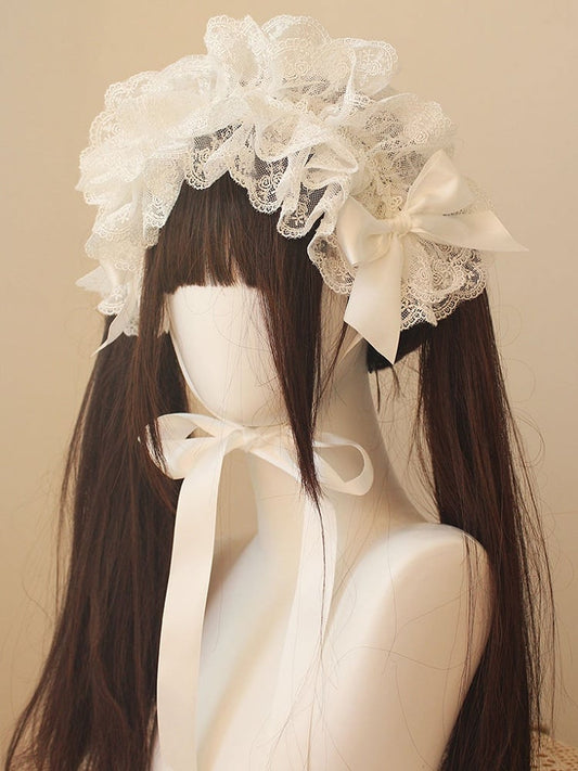 Bowknot Details Lace Trim Hairband