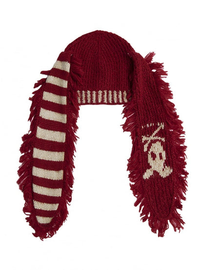 パンクなウサギの耳のニット帽