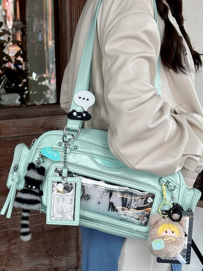 Green Kawaii Ita Bag with Transparent Window - DRDR