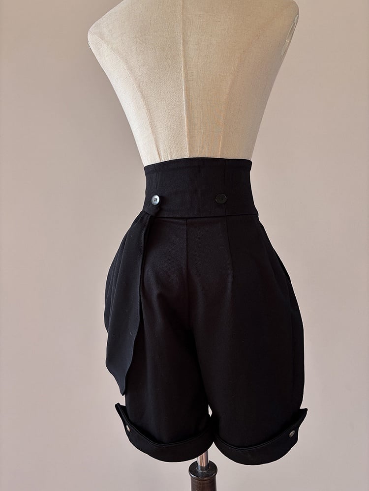 Ouji Lolita Belt Shorts High Corset Black Gothic Waist