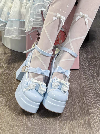 Lolita Round-Toe Heels – Sweet Elegant Cosplay Pumps