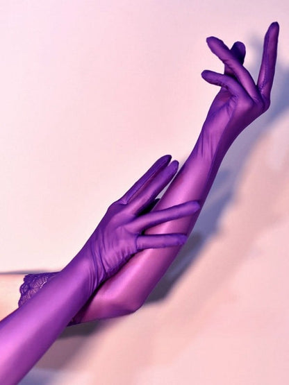 Lace Trim Gothic Punk Gloves