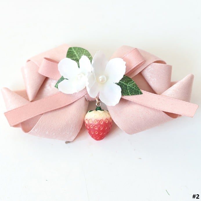 Strawberry 6 Hairclip Options Sweet Bowknot Lolita