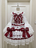 Schleifenrock Lolita Kleid Hanayome Rote Dekoration Große Stufen