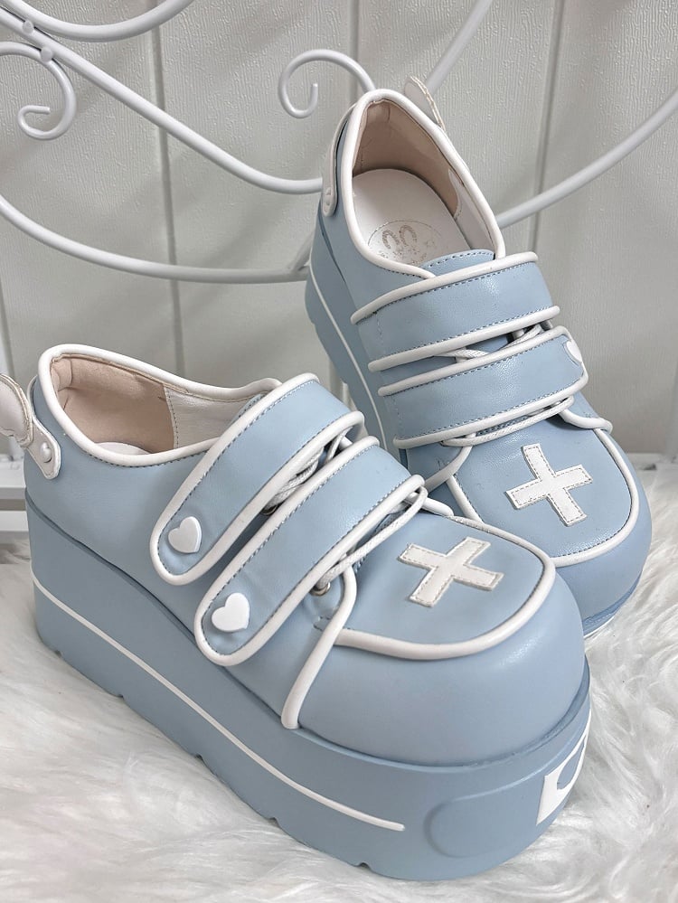 Tenshi Kaiwai Light Blue Yami Kawaii Cross Platform Shoes