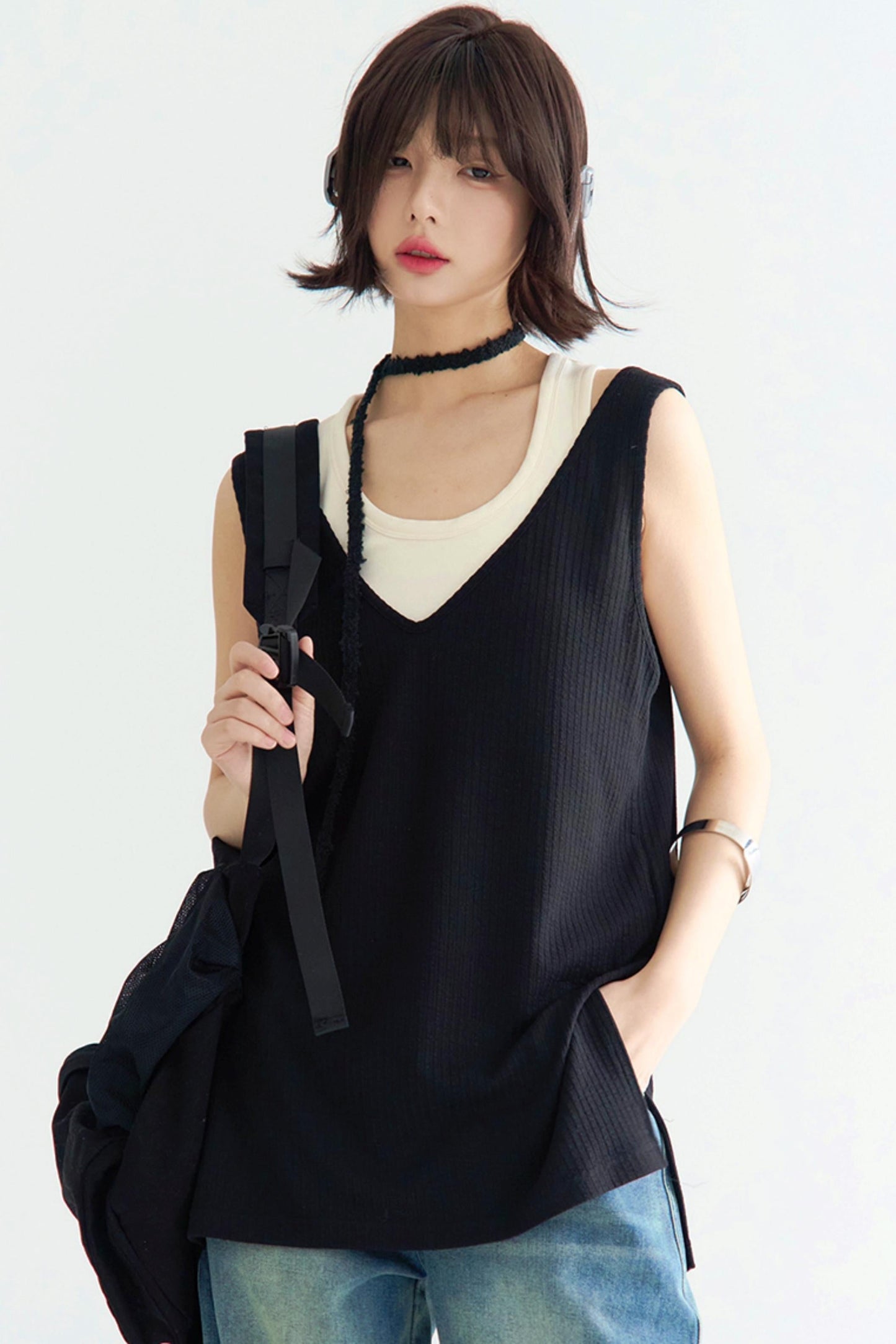 Fit Camisole Schlitz Lose