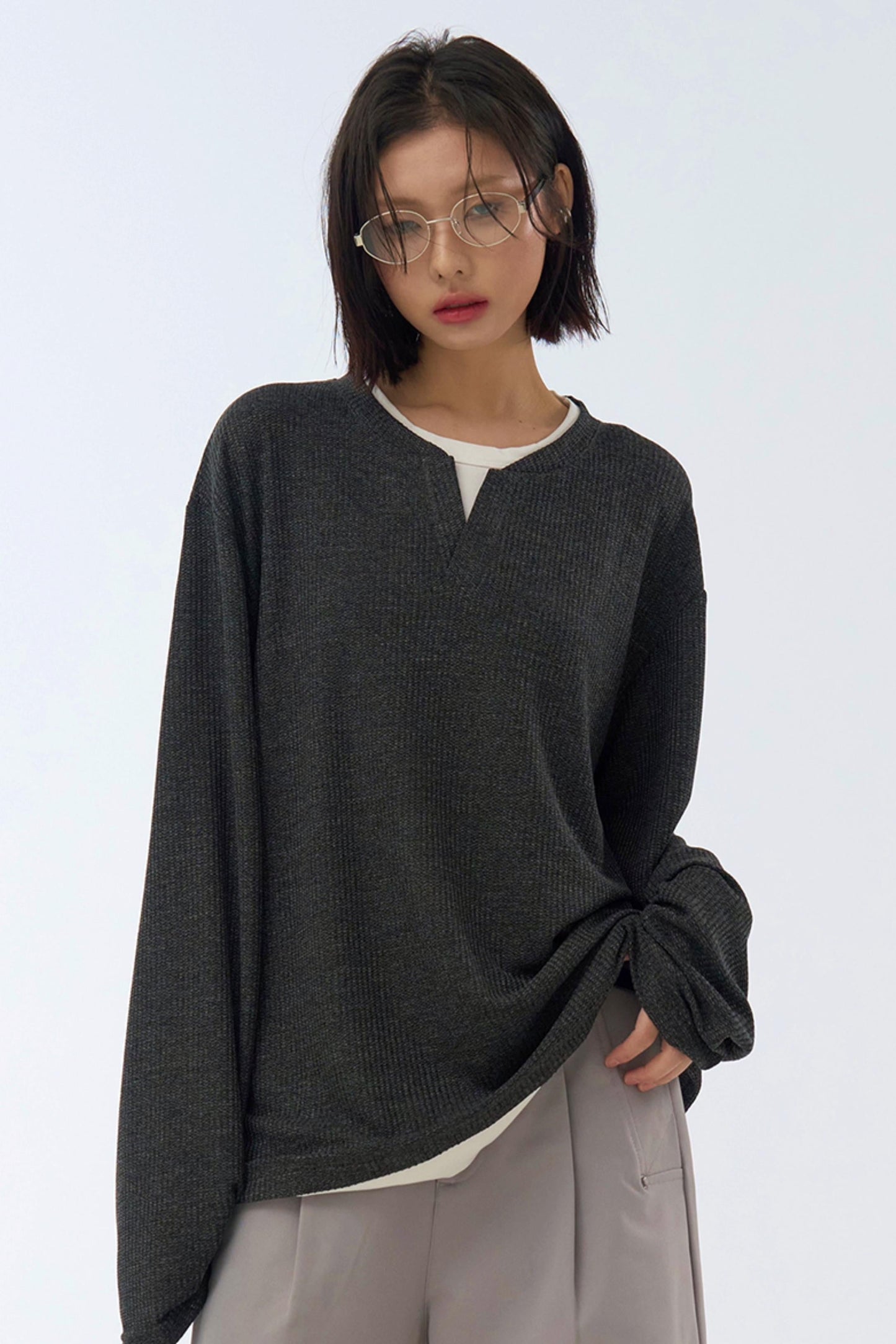 トップス ダークモード ルーズ