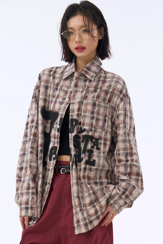 シャツ チェック柄 グラフィック アーバンチェック