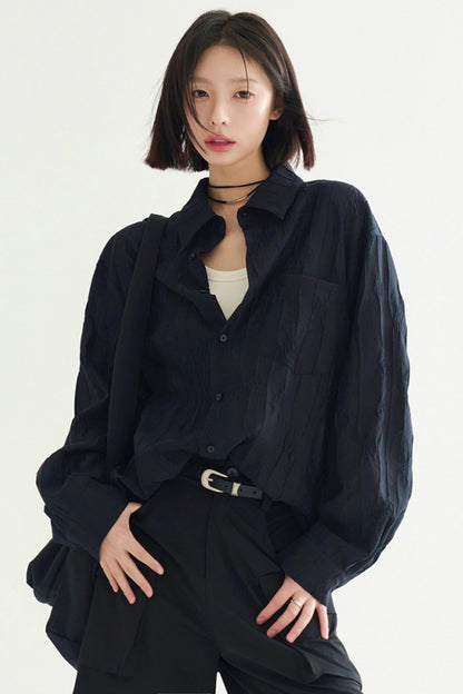 トップス 軽量 無地 長袖