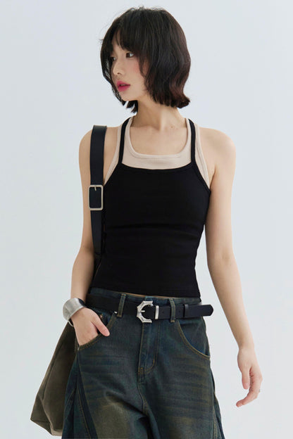 Style Double Layer Slim Camisole