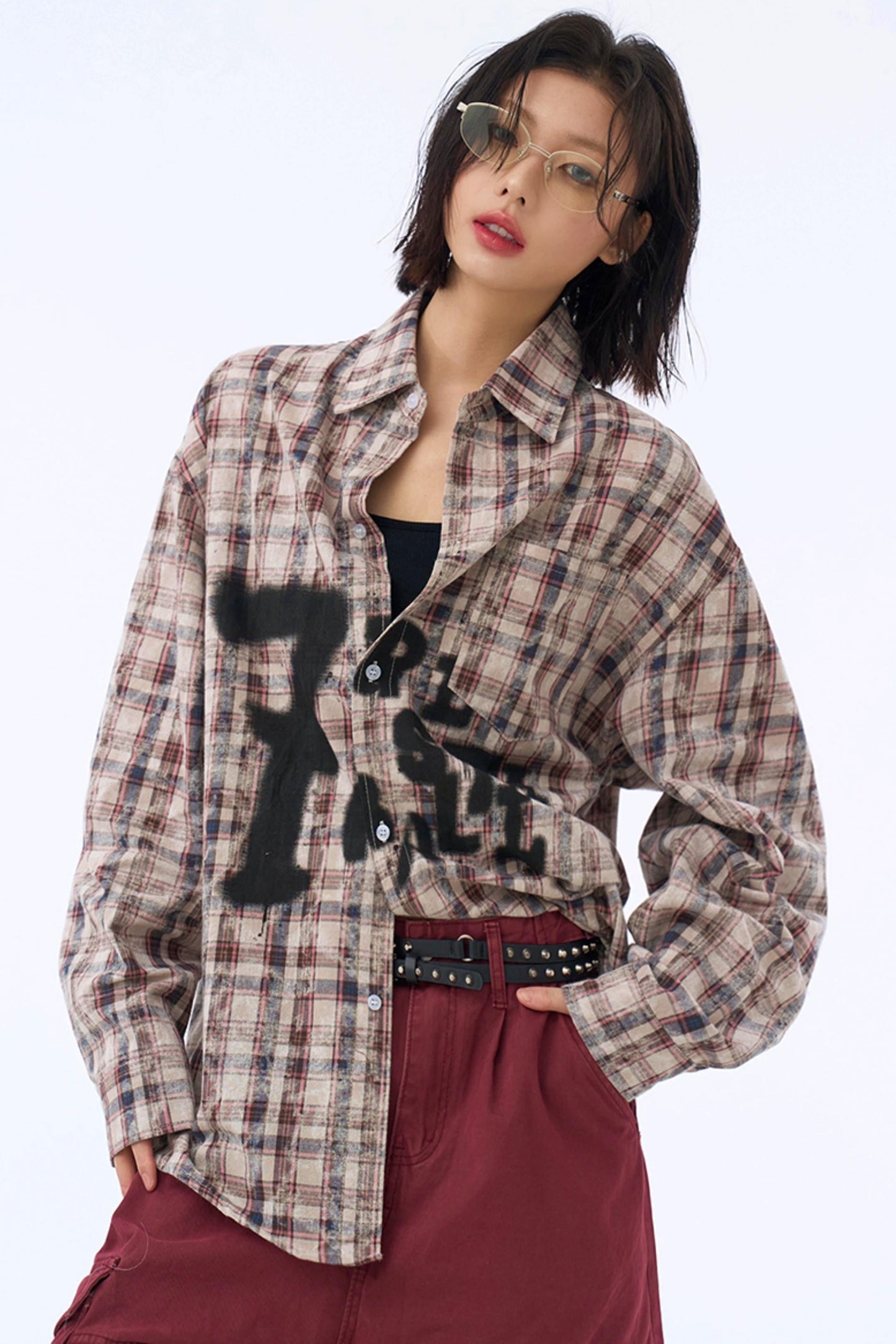 シャツ チェック柄 グラフィック アーバンチェック