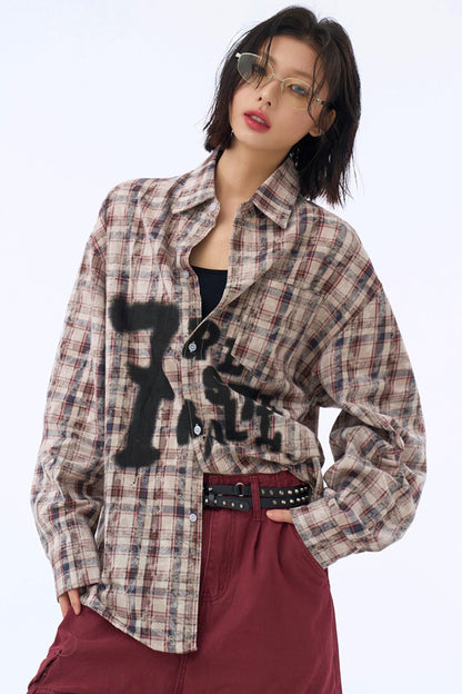 シャツ チェック柄 グラフィック アーバンチェック