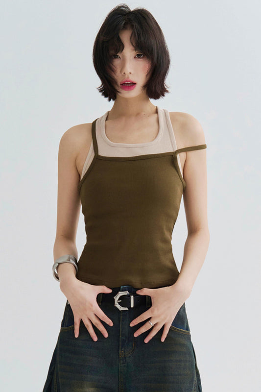 Style Double Layer Slim Camisole