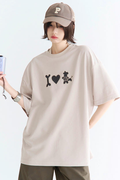 パピTシャツ ネッククルー 刺繍