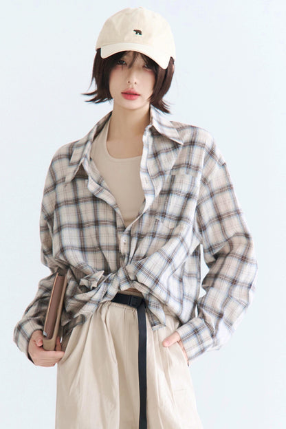 グラビティチェックレトロシャツ