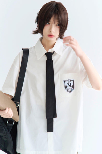 シャツ ゆったり フィット カレッジ