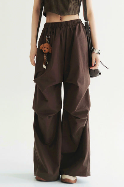 エレガントなパンツ トラウザー ワイドプリーツ