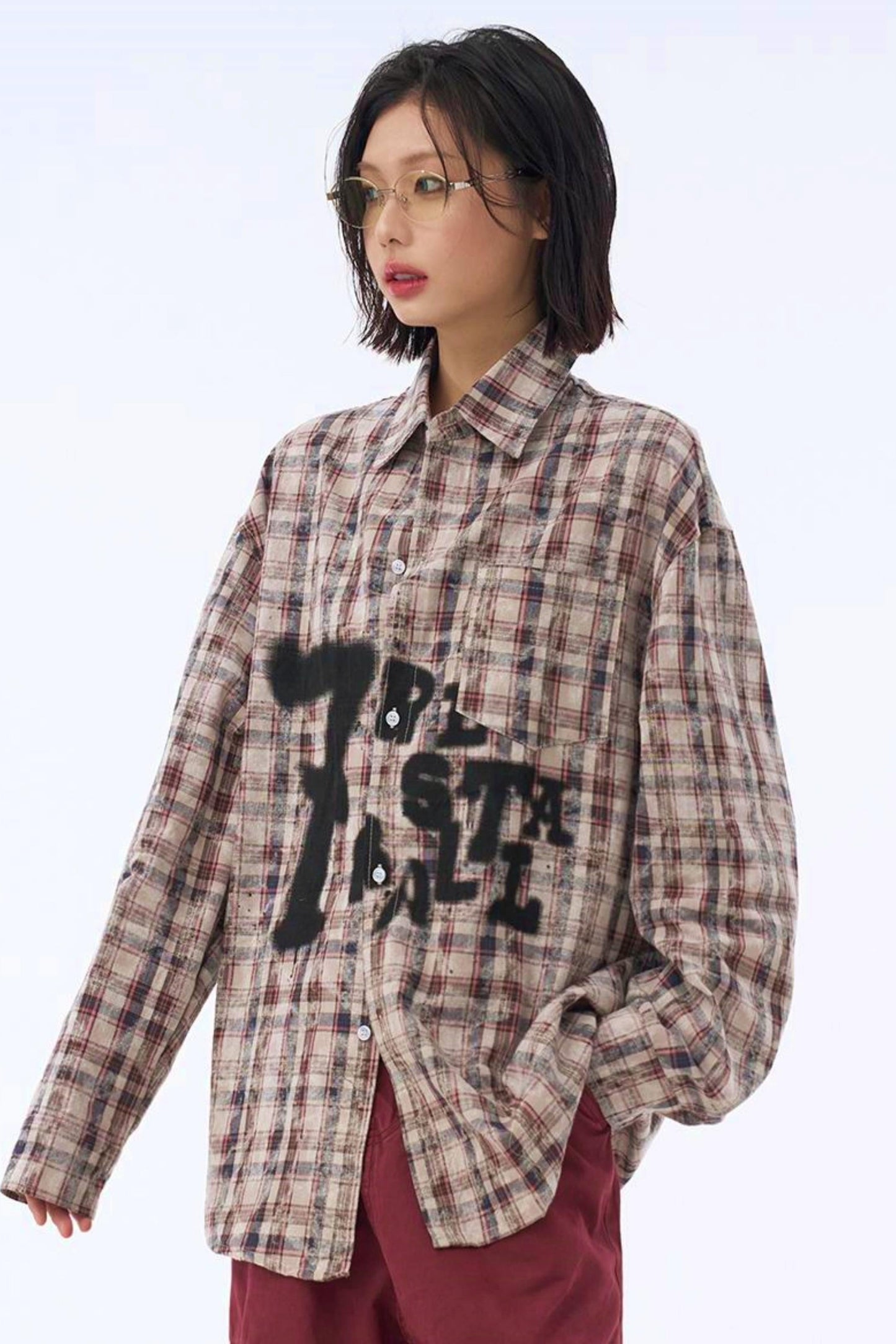 シャツ チェック柄 グラフィック アーバンチェック