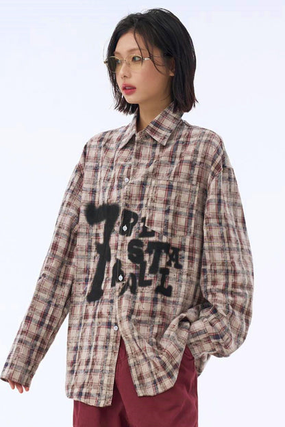 シャツ チェック柄 グラフィック アーバンチェック