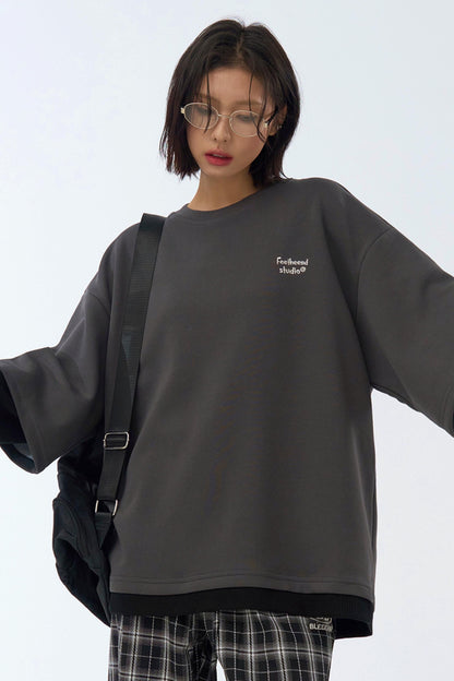 ユニセックスネックラウンドトップ