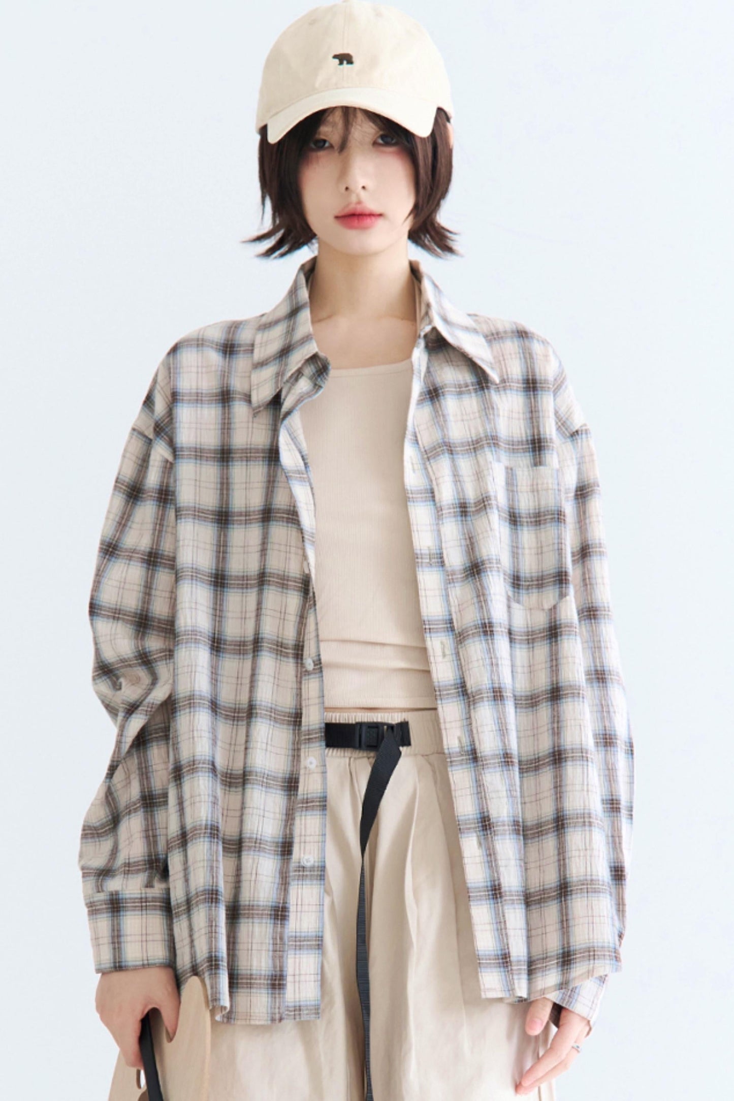 グラビティチェックレトロシャツ