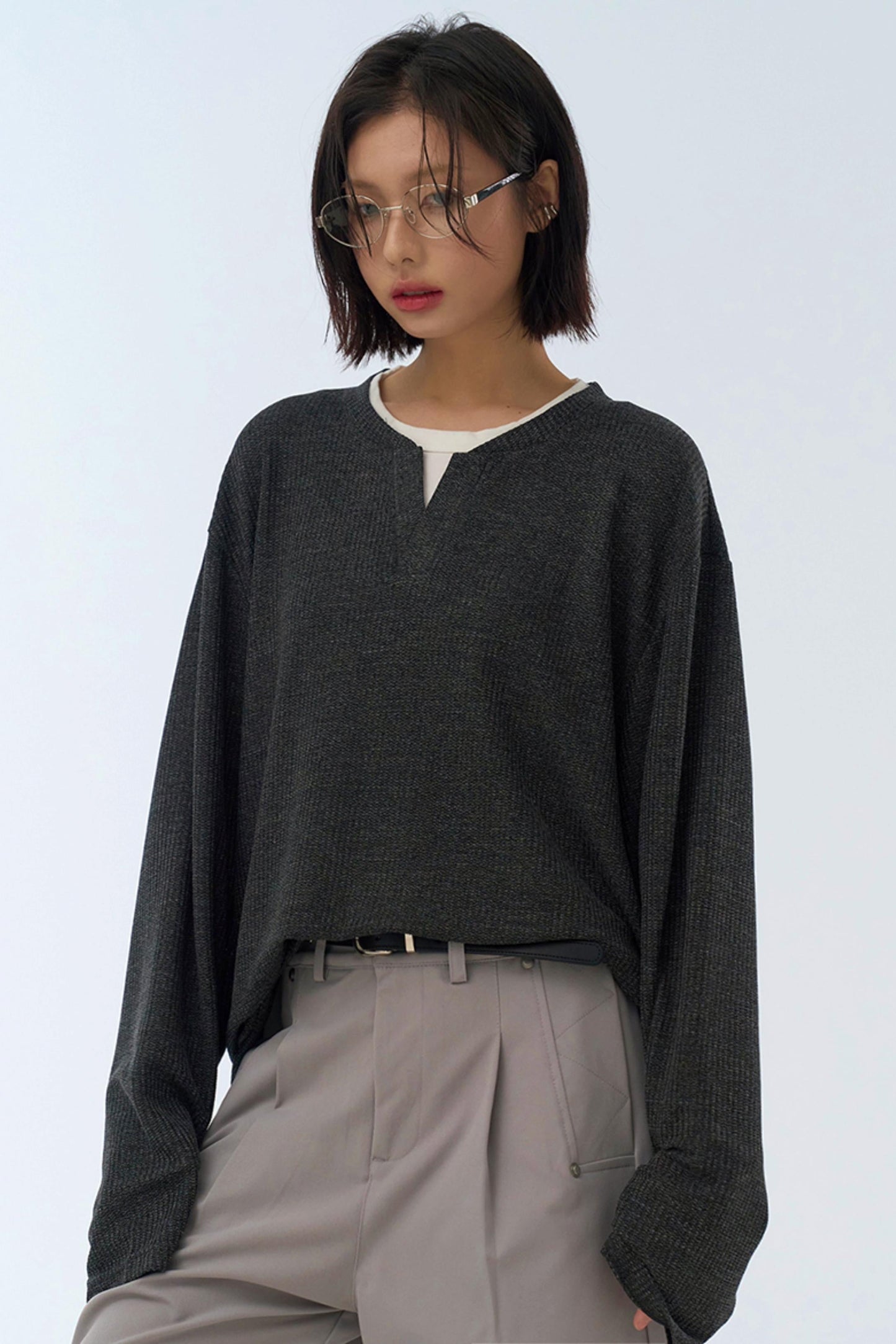 トップス ダークモード ルーズ