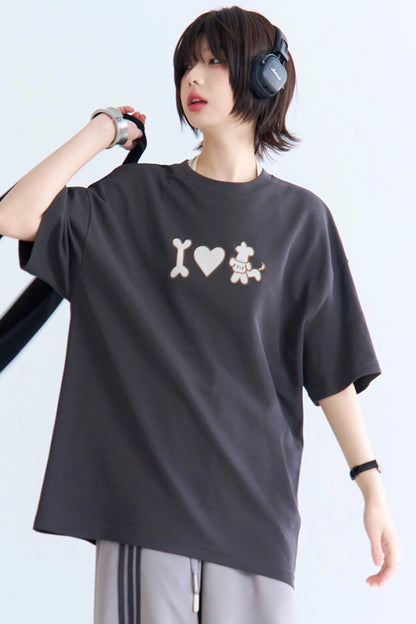 パピTシャツ ネッククルー 刺繍