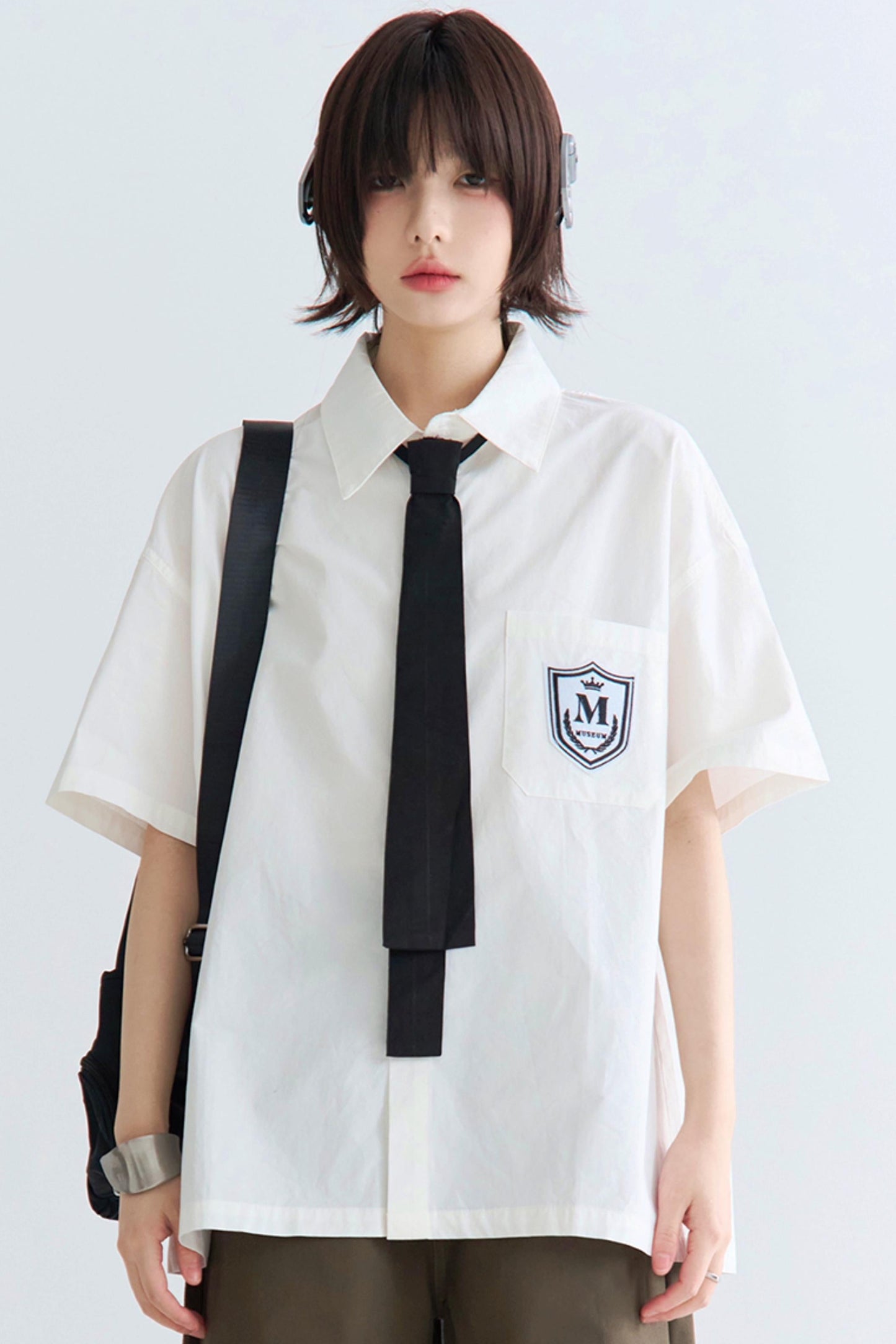 シャツ ゆったり フィット カレッジ