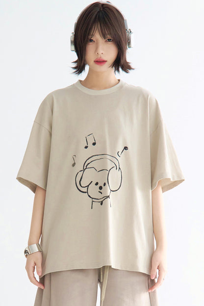 ルーズフィットグラフィックTシャツ パピー