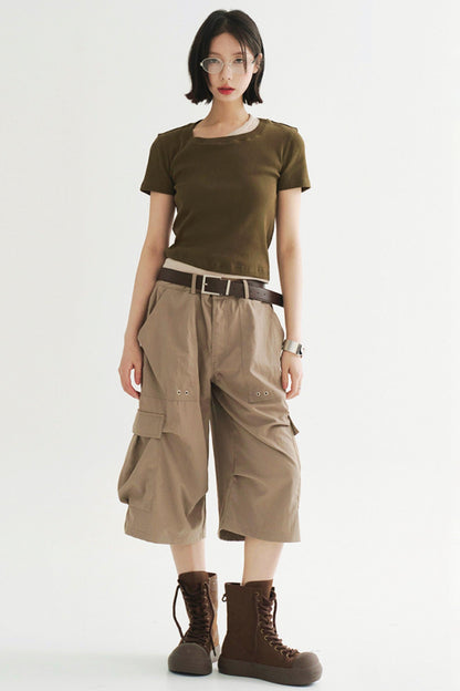 Y2K Cargo Casual Pants Airy