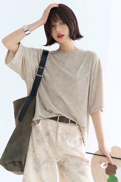 ルーズフィットヤーンディーゼルダイTシャツ