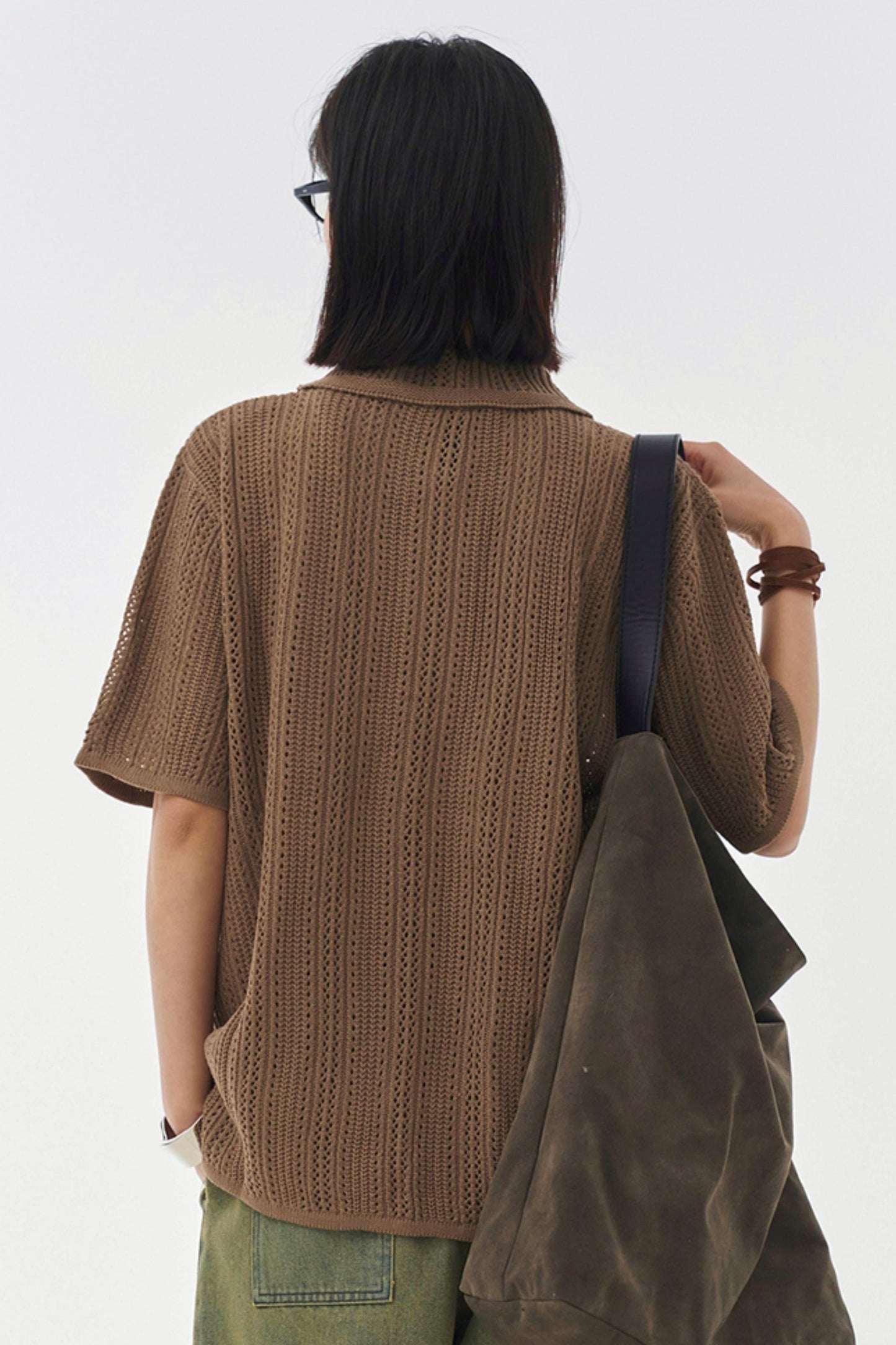 シースルーメッシュカラーTシャツ