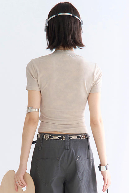 フィットシャツTシャツ重力タイダイ